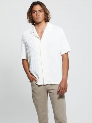 Guess Colton Knit Shirt Wit | GUESS-SN31121