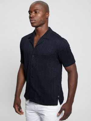 Guess Colton Knit Shirt Zwart | GUESS-SN31166