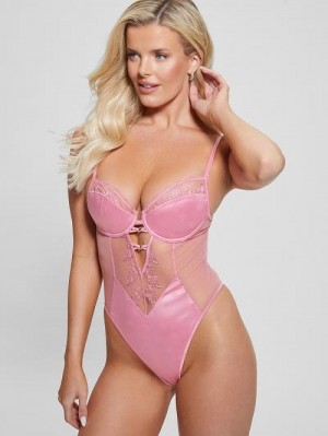 Guess Corynn Quattro G and Lace Bodysuit Roze | GUESS-SN28586