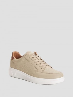 Guess Creed Quattro G Sneakers Beige | GUESS-SN31899