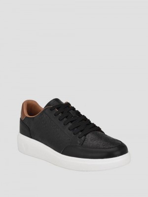 Guess Creed Quattro G Sneakers Zwart | GUESS-SN31887