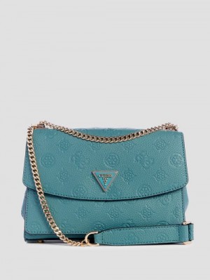 Guess Cresidia Convertible Crossbody Blauw | GUESS-SN29159