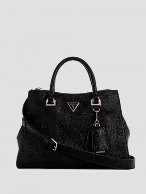 Guess Cresidia Society Satchel Zwart | GUESS-SN29319