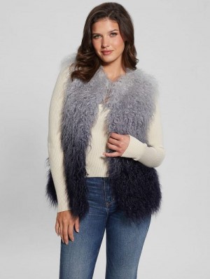 Guess Cristina Faux-Fur Ombré Vest Grijs | GUESS-SN27969