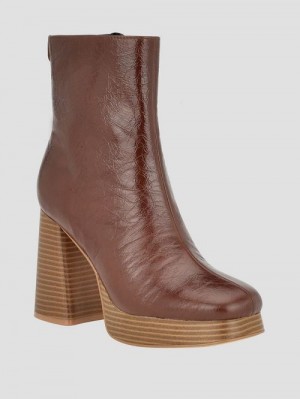 Guess Danca Platform Booties Bruin | GUESS-SN29912
