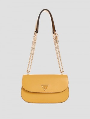Guess Daryna Convertible Crossbody Geel | GUESS-SN29185