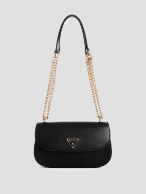 Guess Daryna Convertible Crossbody Zwart | GUESS-SN29016