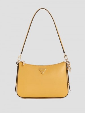 Guess Daryna Top-Zip Shoulder Bag Geel | GUESS-SN29186