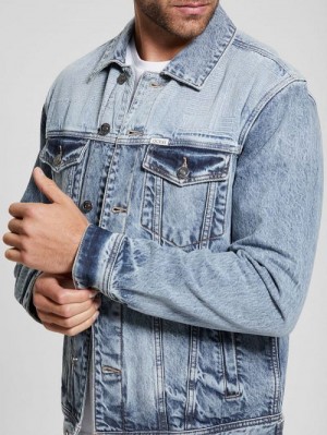 Guess Dean Denim Jacket Blauw | GUESS-SN30790
