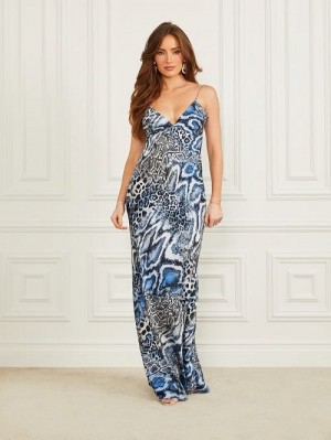 Guess Debora Printed Maxi Dress Multi | GUESS-SN26898