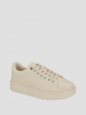 Guess Denesa Peony Low-Top Sneakers Wit | GUESS-SN29548
