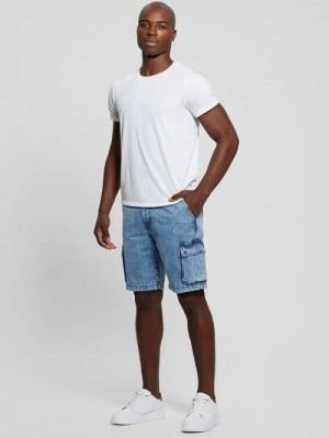 Guess Denim Cargo Shorts Blauw | GUESS-SN30438