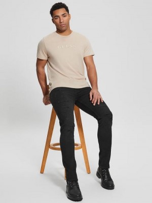 Guess Destroyed Tapered Jeans Zwart | GUESS-SN30357