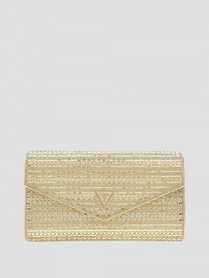 Guess Dofy Crystal Baguette Bag Goud | GUESS-SN28825