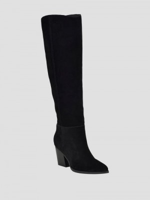Guess Dolita Suede Knee-High Boots Zwart | GUESS-SN29921