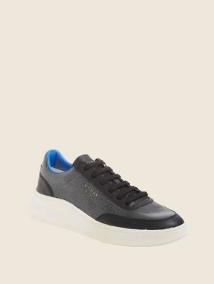 Guess Dolo Logo Low-Top Sneakers Zwart | GUESS-SN31874