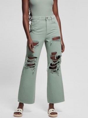Guess Eco '90s Destroyed Jeans Groen | GUESS-SN26532