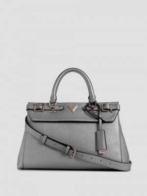 Guess Eco Ali Luxury Satchel Metal | GUESS-SN28671