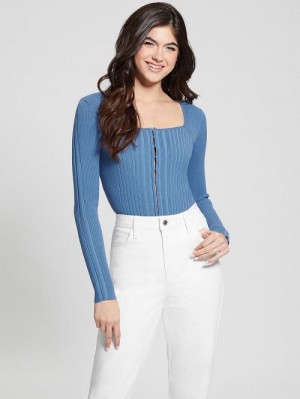 Guess Eco Allie Cardigan Blauw | GUESS-SN27739