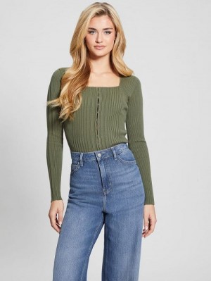 Guess Eco Allie Cardigan Groen | GUESS-SN27291