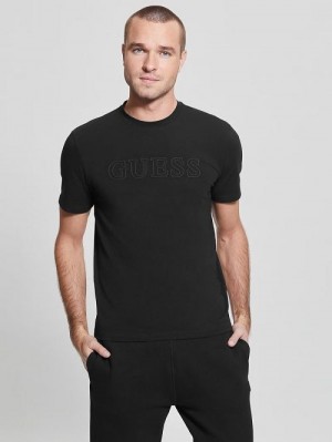 Guess Eco Alphy Tee Zwart | GUESS-SN31541