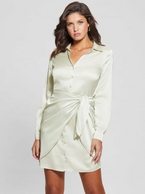 Guess Eco Alya Dress Groen | GUESS-SN26843