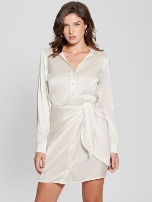 Guess Eco Alya Dress Wit | GUESS-SN26957