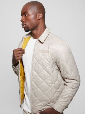 Guess Eco Anchise Quilted Jacket Beige | GUESS-SN30864