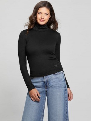 Guess Eco Anita Turtleneck Top Zwart | GUESS-SN27464