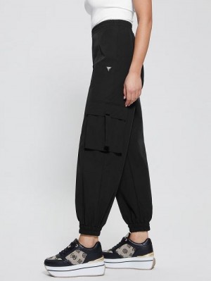 Guess Eco Aurélie Cargo Pants Zwart | GUESS-SN28456