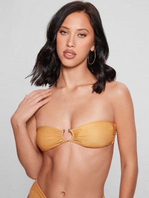 Guess Eco Bandeau Top Goud | GUESS-SN28525