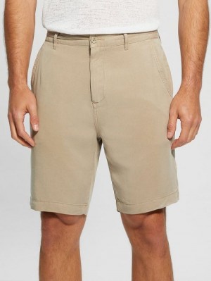 Guess Eco Bowie Shorts Beige | GUESS-SN31361