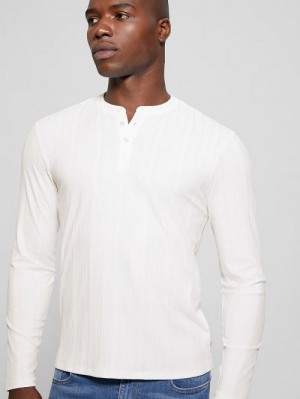 Guess Eco Brentwood Knit Henley Wit | GUESS-SN30622