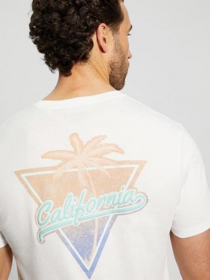 Guess Eco California Signature Tee Wit | GUESS-SN30487