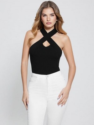 Guess Eco Claire Sweater Top Zwart | GUESS-SN27586