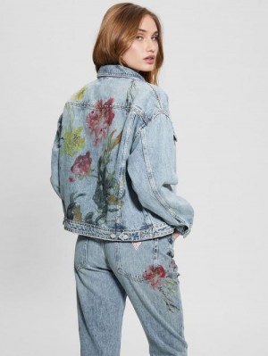 Guess Eco Clara Studded Jacket Blauw | GUESS-SN26698