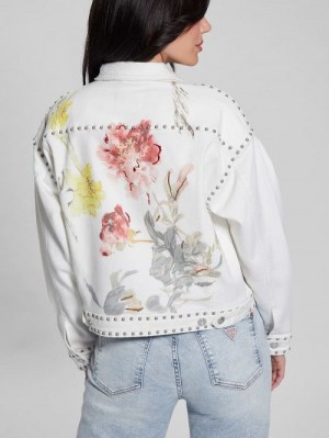 Guess Eco Clara Studded Jacket Wit | GUESS-SN26699