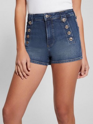 Guess Eco Clash Denim Shorts Blauw | GUESS-SN26502