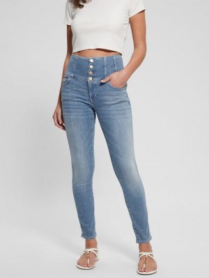 Guess Eco Corset Shape Up Jeans Blauw | GUESS-SN26640
