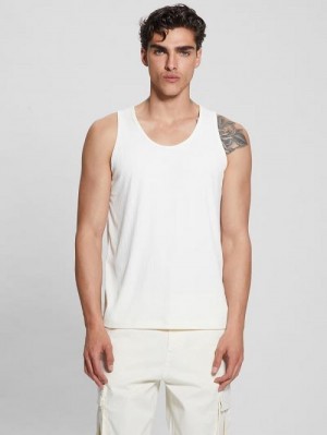 Guess Eco Cyrus Ribbed Tank Wit | GUESS-SN30568