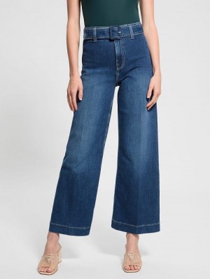 Guess Eco Dakota Belted Seamless Jeans Blauw | GUESS-SN26645