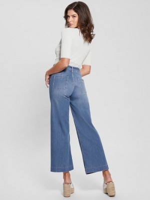 Guess Eco Dakota Seamless Flare Jeans Blauw | GUESS-SN26513