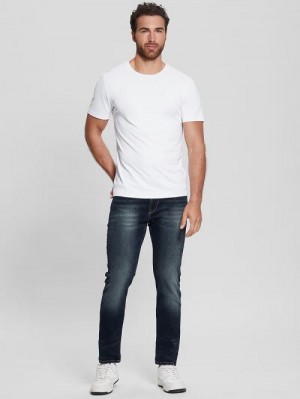 Guess Eco Dark Slim Tapered Denim Jeans Zwart | GUESS-SN30374