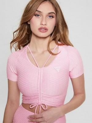 Guess Eco Delma Active Crop Top Roze | GUESS-SN28336