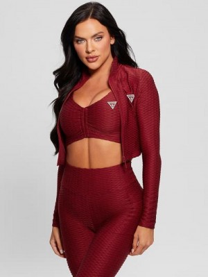Guess Eco Delma Active Zip Jacket Rood | GUESS-SN28343