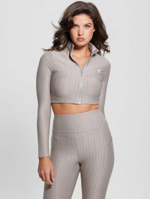 Guess Eco Delma Active Zip Jacket Wit | GUESS-SN28342