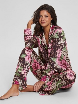 Guess Eco Dulcie Shirt and Pants PJ Set Multi | GUESS-SN28588