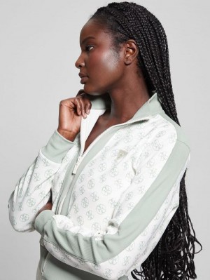 Guess Eco Eléa Quattro G Crop Jacket Groen | GUESS-SN28405