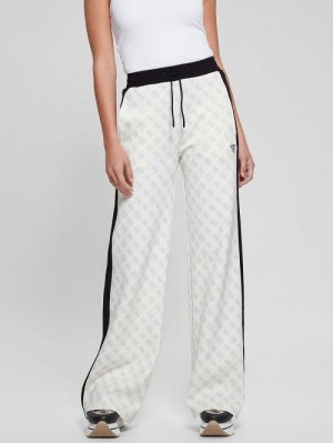 Guess Eco Eléa Quattro G Wide Pants Zwart | GUESS-SN28470