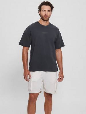 Guess Eco Emis Sweatshirt Tee Zwart | GUESS-SN30526
